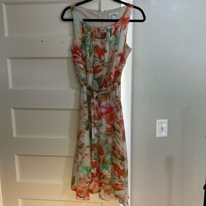 Floral hi-low Sleeveless Dress by Olivia Matthews